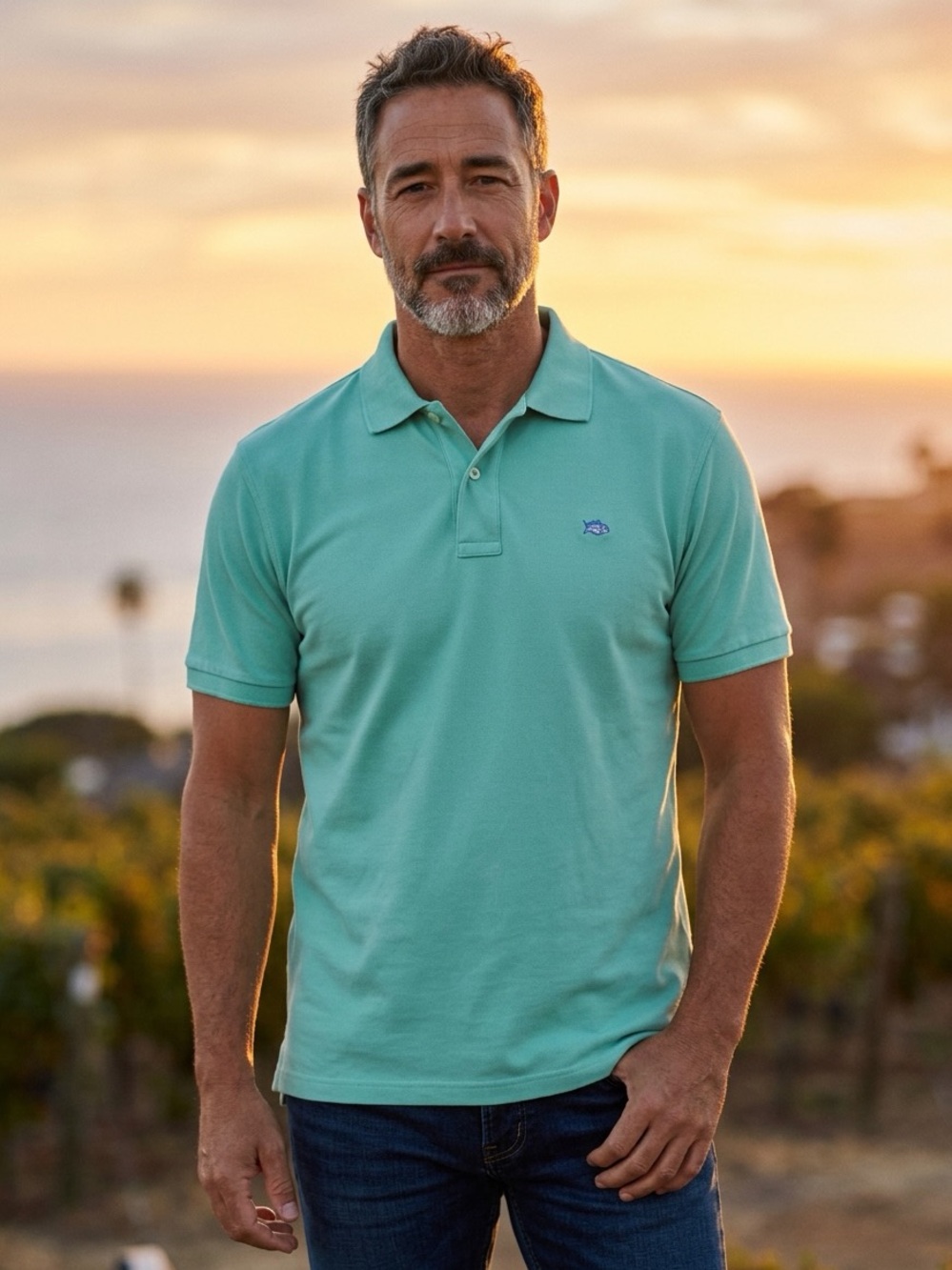 Southern Tide Skipjack Polo Shirt Size L Mint Green